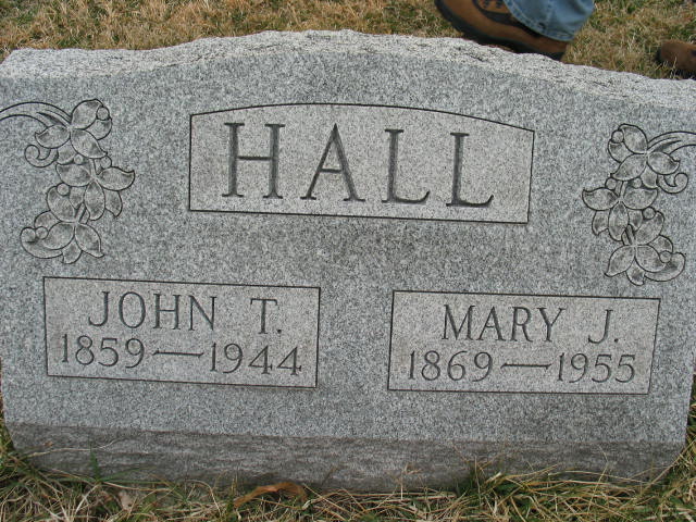 John and Mary Hall tombstone
